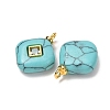 Dyed Synthetic Turquoise Pendants GG-CBAA798-03G-02-3