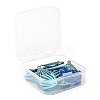 24Pcs 6 Style Blue Series Spray Painted Alloy Pendants FIND-LS0001-62-7