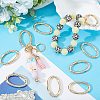 20Pcs Alloy Spring Gate Rings PALLOY-SC0010-53B-G-4