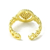 Brass Micro Pave Cubic Zirconia Open Cuff Rings RJEW-K256-21G-3