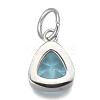 304 Stainless Steel Cubic Zirconia Pendant ZIRC-P080-B03-2