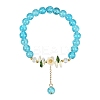 Glass Bead Charm Bracelets BJEW-YW00007-03-1