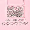 30Pcs 6 Styles Tibetan Style Alloy Infinity with Hope Connector Charms TIBE-FS0003-26-9