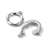 Rhodium Plated 925 Sterling Silver Micro Pave Clear Cubic Zirconia Fold Over Clasps LS-STER-G036-18P-2