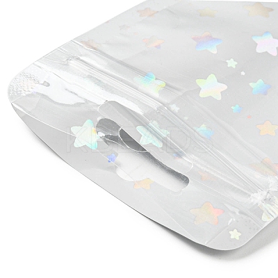 Rectangle Glitter Holographic Plastic Yin-yang Zip Top Gift Bags OPP-E004-01C-A02-1