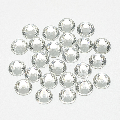 Flat Back Glass Rhinestone Cabochons RGLA-T090-SS8-01-1