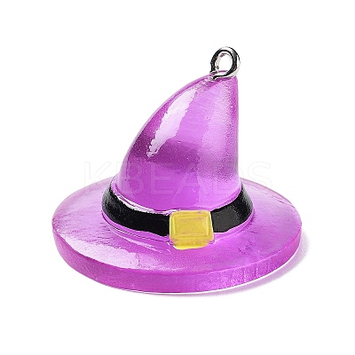 Halloween Theme Baking Paint Resin Pendants RESI-G103-01C-1