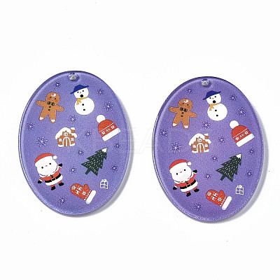 Transparent Printed Acrylic Pendants KY-S163-330-1