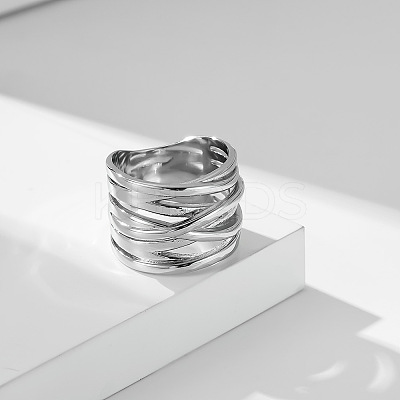 Cross 304 Stainless Steel Finger Rings FS-WG16BAC-05-1