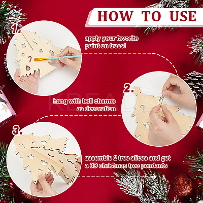 DIY Christmas Tree Pendant Decoration Kits DIY-WR0004-35-1