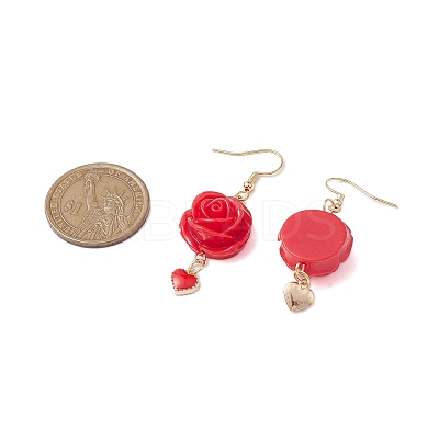 Resin Pendants Earrings EJEW-JE06014-1