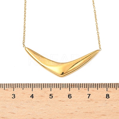304 Stainless Steel V Shaped Pendant Necklaces for Women LS-NJEW-Z086-01G-1