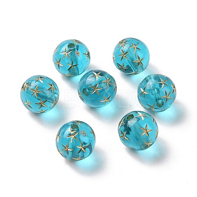 Transparent Acrylic Beads OACR-E015-19-1