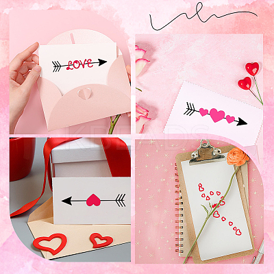 Valentine's Day Theme Heart Carbon Steel Cutting Dies Stencils Set DIY-CP0009-55-1