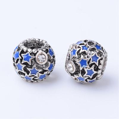 Alloy Enamel European Beads MPDL-T001-01C-1