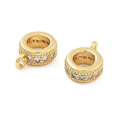 Rack Plating Brass Micro Pave Cubic Zirconia Tube Bails LS-KK-Z052-01G-1