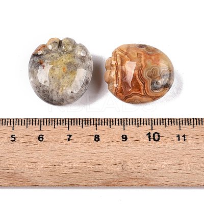 Natural Crazy Agate Footprint Figurines DJEW-N003-02G-1