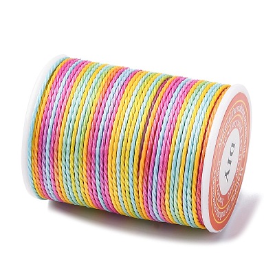 Segment Dyed Twisted Waxed Polyester Cord YC-C003-01-1