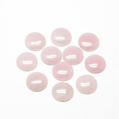 Natural Rose Quartz Cabochons G-R416-14mm-48-1
