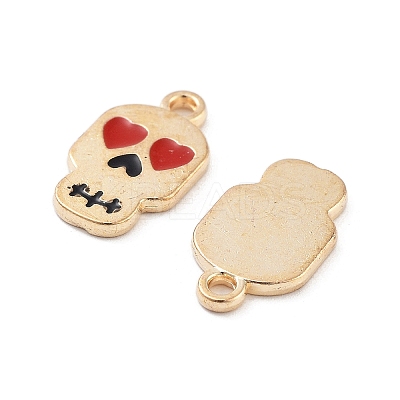 Halloween Theme Light Gold Plated Alloy Enamel Pendants ENAM-M219-14KCG-04-1