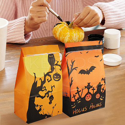 20Pcs 5 Styles Halloween Candy Paper Bags ABAG-TA0001-39-1