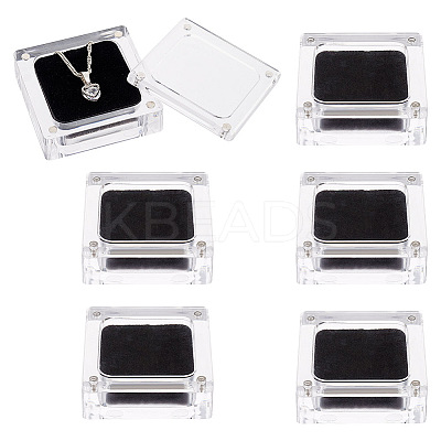 Transparent Plastic Jewelry Display Stands LS-ODIS-WH0029-36-1