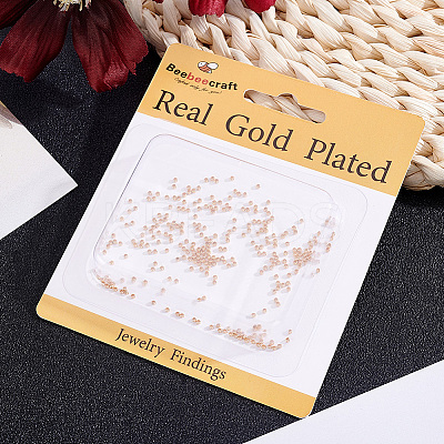 3Bags Brass Crimp Beads KK-BBC0026-09C-1