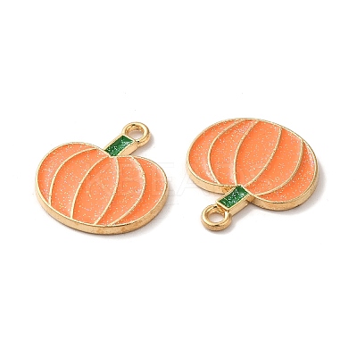 Light Gold Plated Alloy Enamel Pendants X-ENAM-L040-001LG-1
