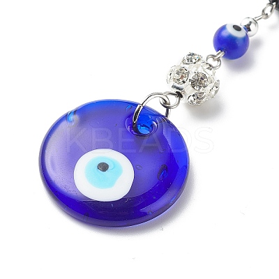 Handmade Lampwork Evil Eye Pendant Decoration HJEW-JM00791-04-1