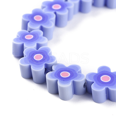 Handmade Flower Polymer Clay Beads Strands CLAY-M003-07L-1