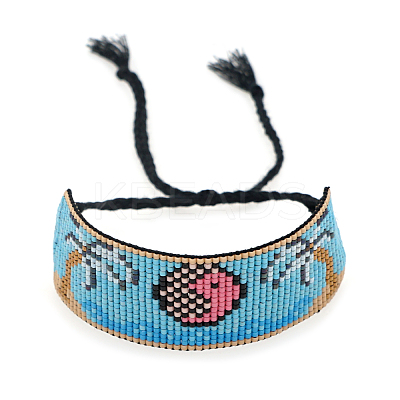Miyuki Seed Braided Bead Bracelet BJEW-P269-25-1