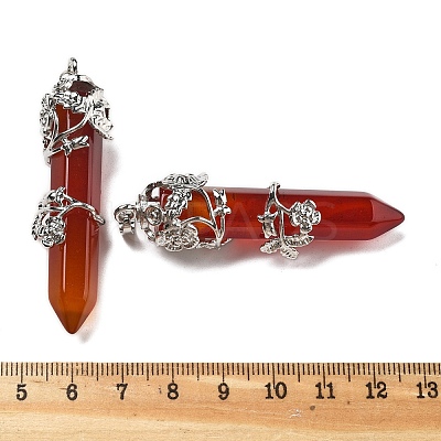 Natural Carnelian Big Pointed Pendants G-A172-16J-1