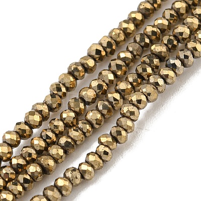 Electroplated Synthetic Non-Magnetic Hematite Beads Strands G-C136-K01-01-1