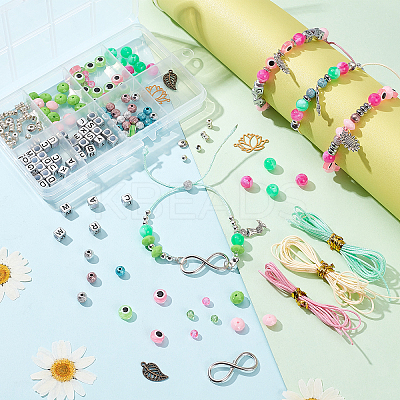 DIY Evil Eye Bracelets Making Kit DIY-PH0008-86-1