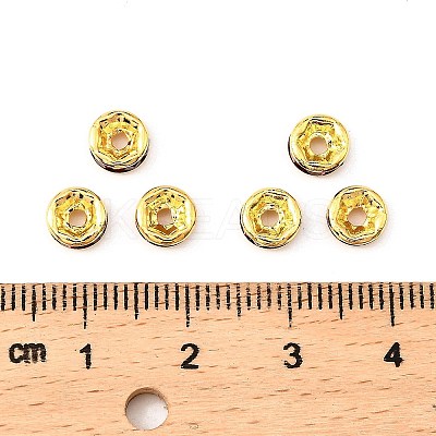 Brass Grade A Rhinestone Spacer Beads RSB036NF-09G-1