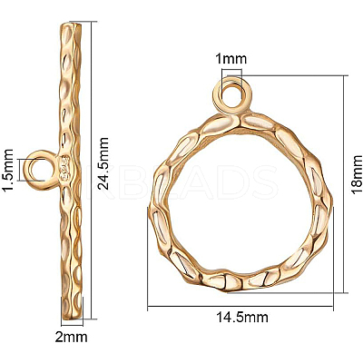 Brass Toggle Clasps KK-BC0004-05G-1