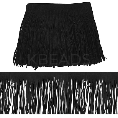 1Pc Suede Fabric Tassels Ribbon OCOR-GF0005-60B-01-1