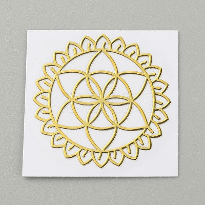 Chakra Hollow Metal Stickers STIC-WH0304-598F-01-1