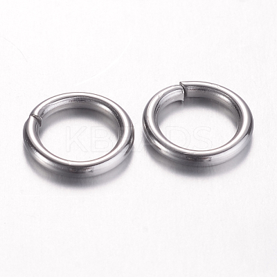 Tarnish Resistant 304 Stainless Steel Open Jump Rings X-STAS-D438-03-1