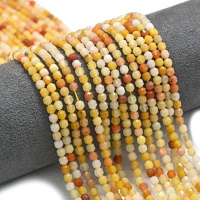 Natural Golden Silk Jade Beads Strands G-A260-A27-01-1