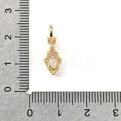 Brass Micro Pave Cubic Zirconia Pendants KK-F901-02A-G-1