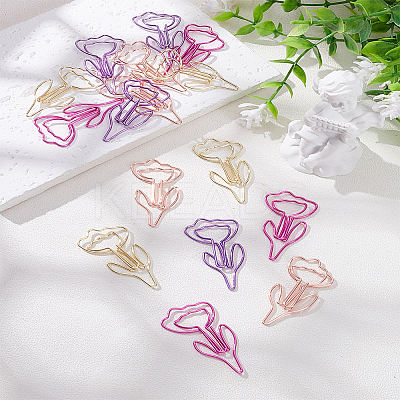 16Pcs 4 Colors Iron Paper Clips AJEW-LP0004-44-1
