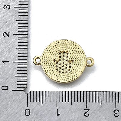 Hamsa Hand Connector Charms KK-V010-02G-02-1