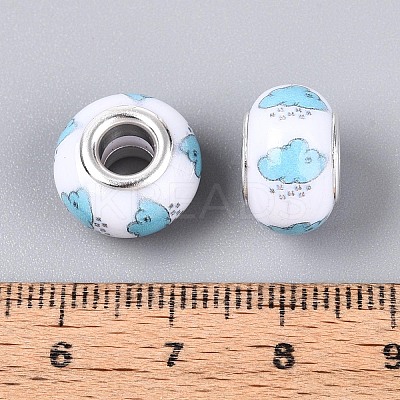 Opaque Resin European Beads RPDL-T004-01H-1
