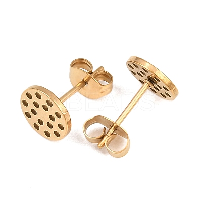 304 Stainless Steel Stud Earring Findings STAS-P434-06B-G-1