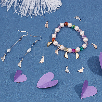 60Pcs 3 Colors 304 Stainless Steel Charms STAS-UN0029-45-1