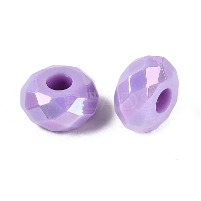 Opaque Acrylic European Beads OACR-E033-23H-1