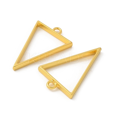 Rack Plating Alloy Triangle Open Back Bezel Pendants X-PALLOY-S047-09E-FF-1