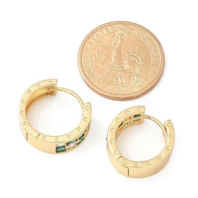 Brass Micro Pave Cubic Zirconia Hoop Earrings LS-EJEW-H152-01B-G-1