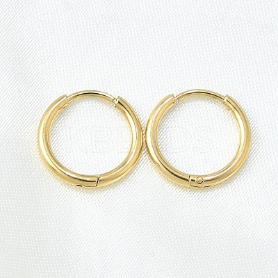 Round 304 Stainless Steel Hoop Earrings EJEW-V005-01G-01-1